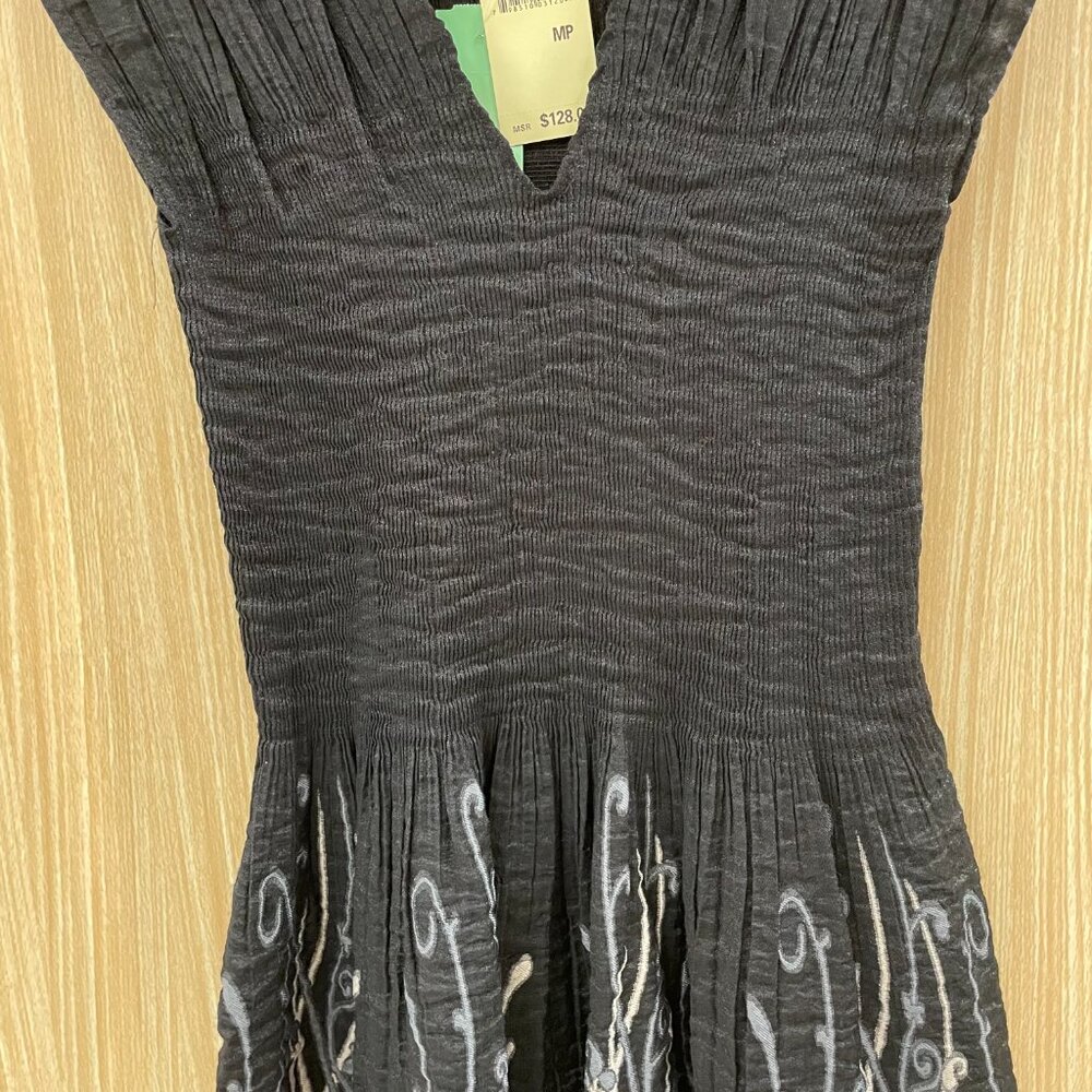 NWT Max Edition Black Print Dress Size Medium Petite - Picture 3 of 9